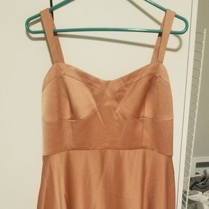 BHLDN - Tara Satin Ruffle Dress in Sedona-Sunset